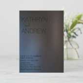 Modern Black Pearl Wedding Invitation Kaart (Staand voorkant)