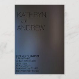 Modern Black Pearl Wedding Invitation Kaart
