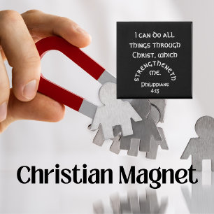 Modern Black Philippians 4 Bijbelse versie Magneet