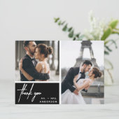Modern Black Photo Collage Wedding (Staand voorkant)