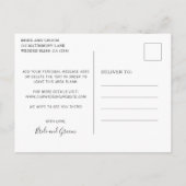 Modern Black Photo Collage Wedding Save the Date Aankondigingskaart (Achterkant)