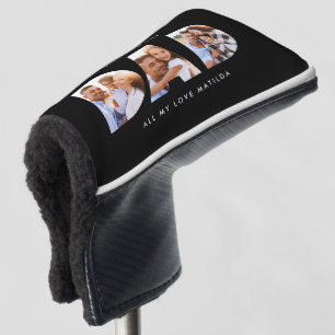 Modern Black Photo Golf gepersonaliseerd cadeau vo Golfheadcover