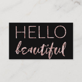 Modern Black Pink Beauty Appointment Visitekaartje Afsprakenkaartje