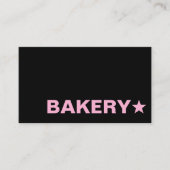 Modern Black & Pink Color | Customizable Bakery Visitekaartje (Voorkant)