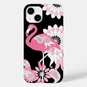Modern Black Pink Flamingo Case-Mate iPhone Case (Achterkant)