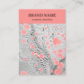 Modern Black Pink Marble Jewelry Display Card Visitekaartje (Voorkant)