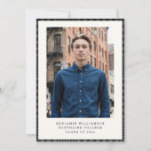 Modern Black Plaid Class of 2026 Photo Graduation Aankondiging (Voorkant)