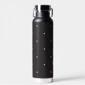 Modern Black Polka Dot Bride tot waterfles (Voorkant)