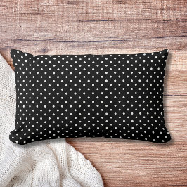 Modern Black Polka Dot Pattern Kussen