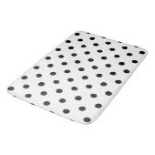 Modern Black Polka Dots on White Badmat (Gekanteld)