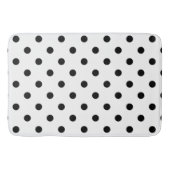 Modern Black Polka Dots on White Badmat (Voorkant)