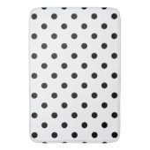 Modern Black Polka Dots on White Badmat (Voorkant Verticaal)