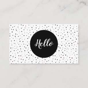 Modern Black Polkadots Visitekaartje