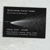 Modern Black Pressure Wash Car Detailing QR Visitekaartje