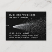Modern Black Pressure Wash Car Detailing QR Visitekaartje (Voorkant)