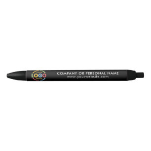 Modern Black Professional Branding Corporate Logo Blauwe Inkt Pen