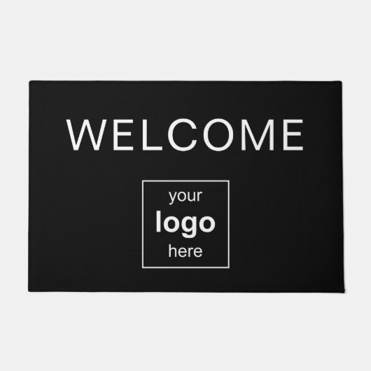 Modern Black Professional Business Logo Deurmat (Voorkant)