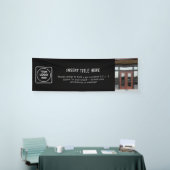 Modern Black Professional Business Logo Display Spandoek (Beurs)