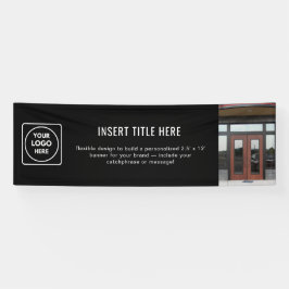 Modern Black Professional Business Logo Display Spandoek