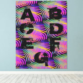 Modern - BLACK-PURPL-GREEN-Zeer Nice Canvas afdruk (Insitu (Houten vloer))