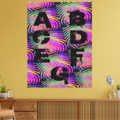 Modern - BLACK-PURPL-GREEN-Zeer Nice Canvas afdruk (Insitu (Woonkamer))