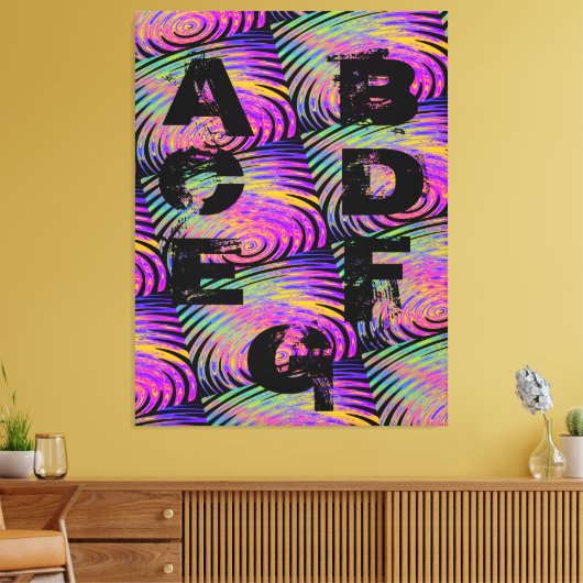 Modern - BLACK-PURPL-GREEN-Zeer Nice Canvas afdruk (Insitu (Woonkamer))