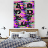 Modern - BLACK-PURPL-GREEN-Zeer Nice Canvas afdruk (Insitu (Slaapkamer))