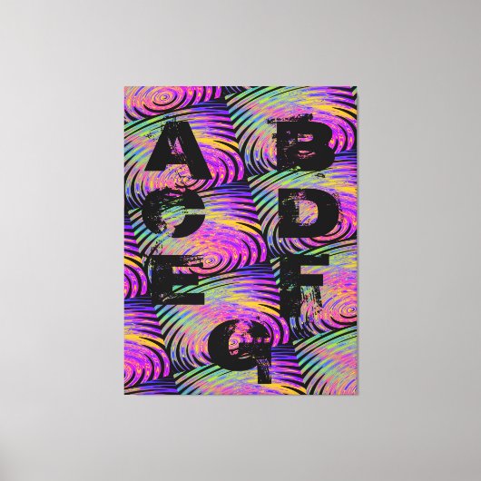 Modern - BLACK-PURPL-GREEN-Zeer Nice Canvas afdruk (Voorkant)