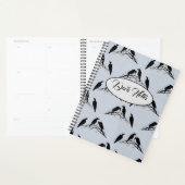 Modern Black Ravens Minimalist Pattern Planner (Display)