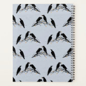 Modern Black Ravens Minimalist Pattern Planner (Achterkant)