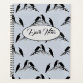 Modern Black Ravens Minimalist Pattern Planner (Voorkant)