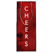Modern Black & Red Abstract - Cheers Wijn Cadeautas (Achterkant)