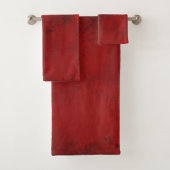 Modern Black & Red Abstract - donker mysterieus Bad Handdoek (Insitu)