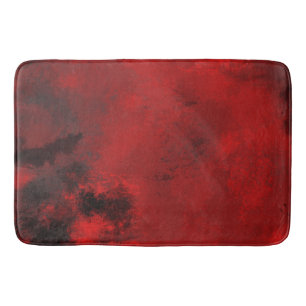 Modern Black & Red Abstract - donker mysterieus Badmat