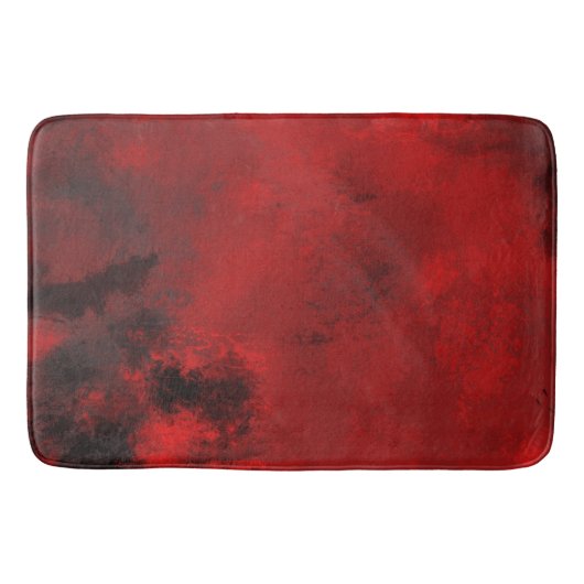 Modern Black & Red Abstract - donker mysterieus Badmat (Voorkant)
