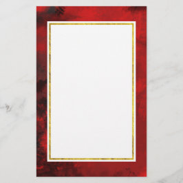 Modern Black & Red Abstract - donker mysterieus Briefpapier