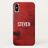 Modern Black & Red Abstract - donker mysterieus Case-Mate iPhone Case (Achterkant)