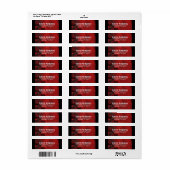 Modern Black & Red Abstract - donker mysterieus Etiket (Full Sheet)