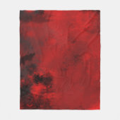 Modern Black & Red Abstract - donker mysterieus Fleece Deken (Voorkant)