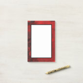 Modern Black & Red Abstract - donker mysterieus Post-it® Notes (Op bureau)