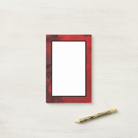 Modern Black & Red Abstract - donker mysterieus Post-it® Notes (Op bureau)