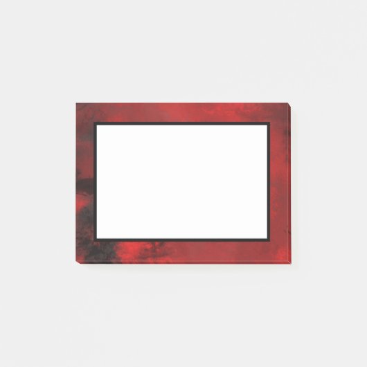 Modern Black & Red Abstract - donker mysterieus Post-it® Notes (Voorkant)