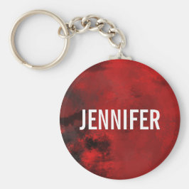 Modern Black & Red Abstract - donker mysterieus Sleutelhanger