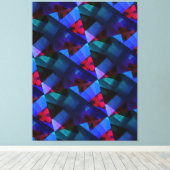 Modern-BLACK-RED-BLUE-PAARS-very Nice Canvas Afdruk (Insitu (Houten vloer))