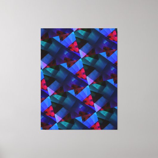 Modern-BLACK-RED-BLUE-PAARS-very Nice Canvas Afdruk (Voorkant)