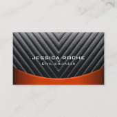 Modern Black & Red Metal Civil Engineer qr code Visitekaartje (Voorkant)