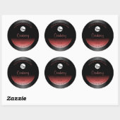 Modern Black Red Ombre Glitter Product Labels Logo (Vel)