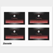 Modern Black Red Ombre Glitter Product Labels Logo (Vel)
