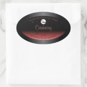 Modern Black Red Ombre Glitter Product Labels Logo (Tas)