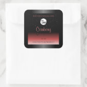 Modern Black Red Ombre Glitter Product Labels Logo (Tas)
